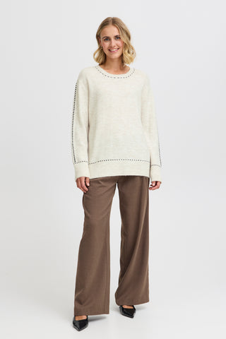 Fransa Elise Stab-stitch Pullover