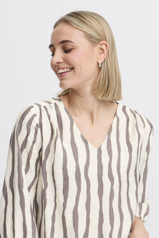 Fransa Ariana Striped Blouse