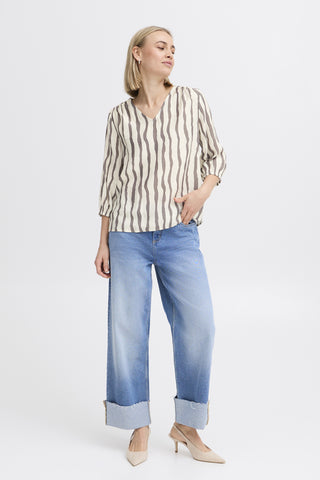 Fransa Ariana Striped Blouse