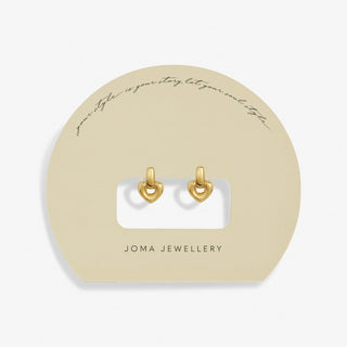 Joma Jewellery 7607 Soul Shine Drop Heart Gold Plated Earrings