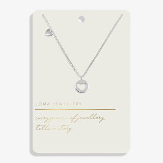 Joma Jewellery 7718 Pave Edged Heart Necklace