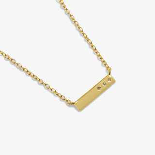 Joma Jewellery 7726 Gold Plated Bar Necklace