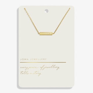 Joma Jewellery 7726 Gold Plated Bar Necklace