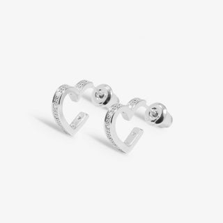 Joma Jewellery 7733 Pave Edge Heart Earrings