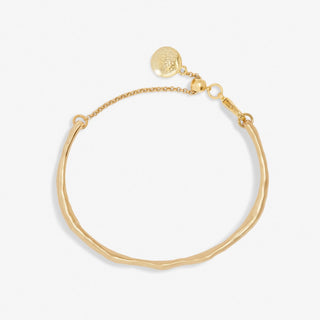 Joma Jewellery 7886 Hammered Gold Plated Adjustable Bangle