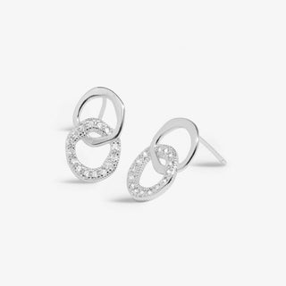 Joma Jewellery 8472 Soul Shine Stacked Linked Circles Earrings