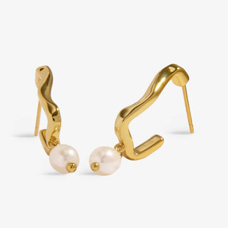 Joma Jewellery 8473 Soul Shine Stacked Textured Pearl Earrings