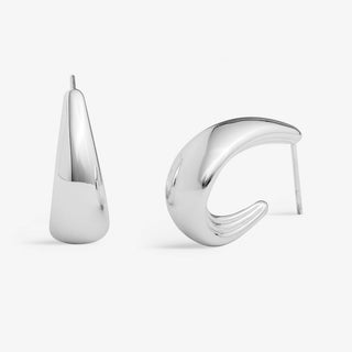 Joma Jewellery 8476 Soul Shine Tapered Hoop Earrings