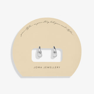 Joma Jewellery 8476 Soul Shine Tapered Hoop Earrings