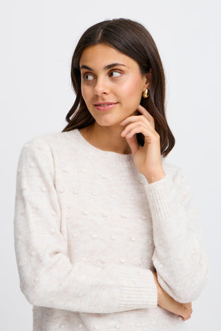 Fransa Elise Textured Spot Pullover