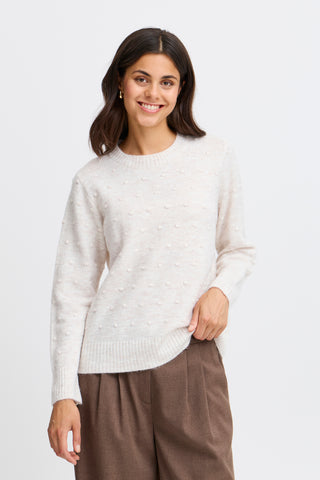 Fransa Elise Textured Spot Pullover