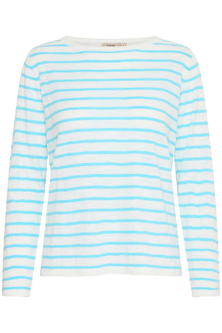 Fransa Leann Striped Cotton Jumper