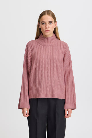 Ichi Mylle Cable Knit Jumper