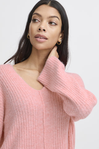 B Young Omea Rib V Neck Jumper