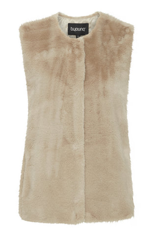 B Young Calino Faux Fur Waistcoat