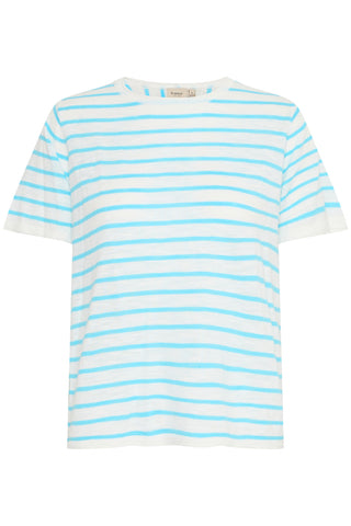 Fransa Leann Short Sleeve Striped Lightweight Knit