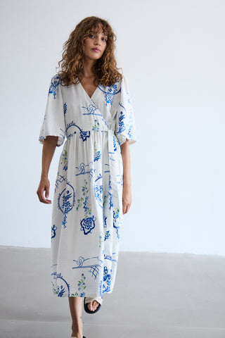 Ichi Lucie Linen Blend Dress